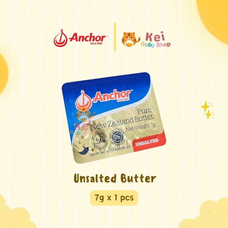 

Anchor Unsalted Butter 7g x 1 PCS (SATUAN) / Butter MPASI