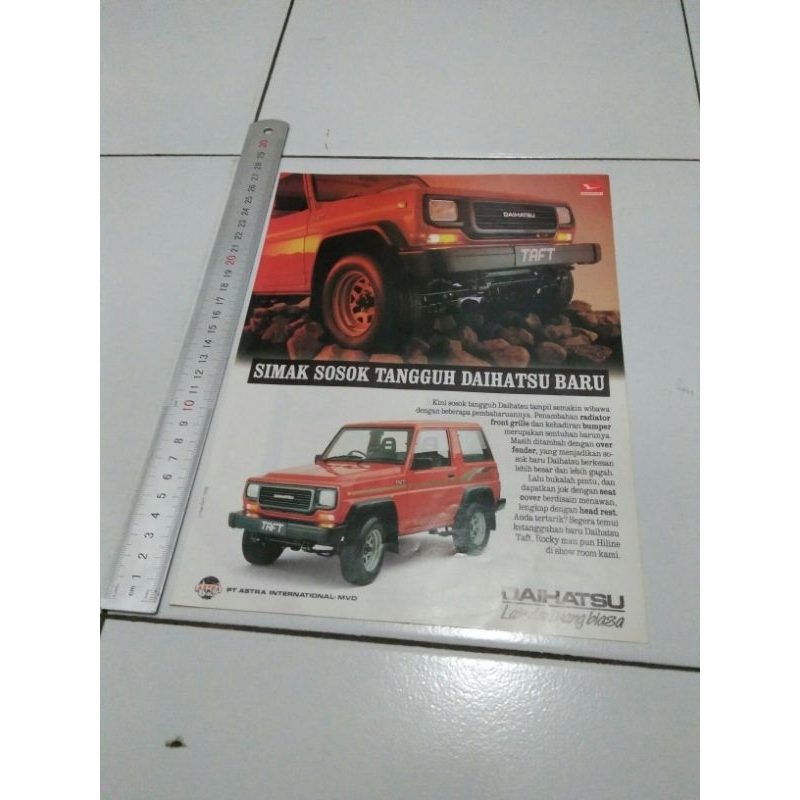 iklan mobil lawas daihatsu feroza taft tahun 90an original cabutan iklan majalah jadul untuk pajanga