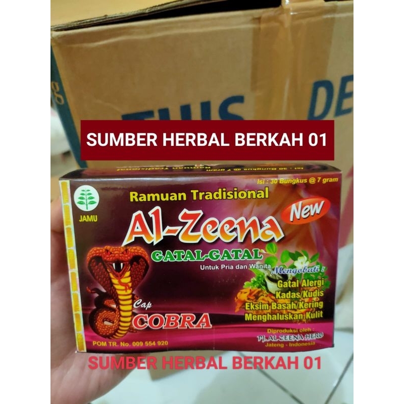 

PAKET 20 BOX ALZEENA GATAL GATAL ISI 30 SACHET ORIGINAL