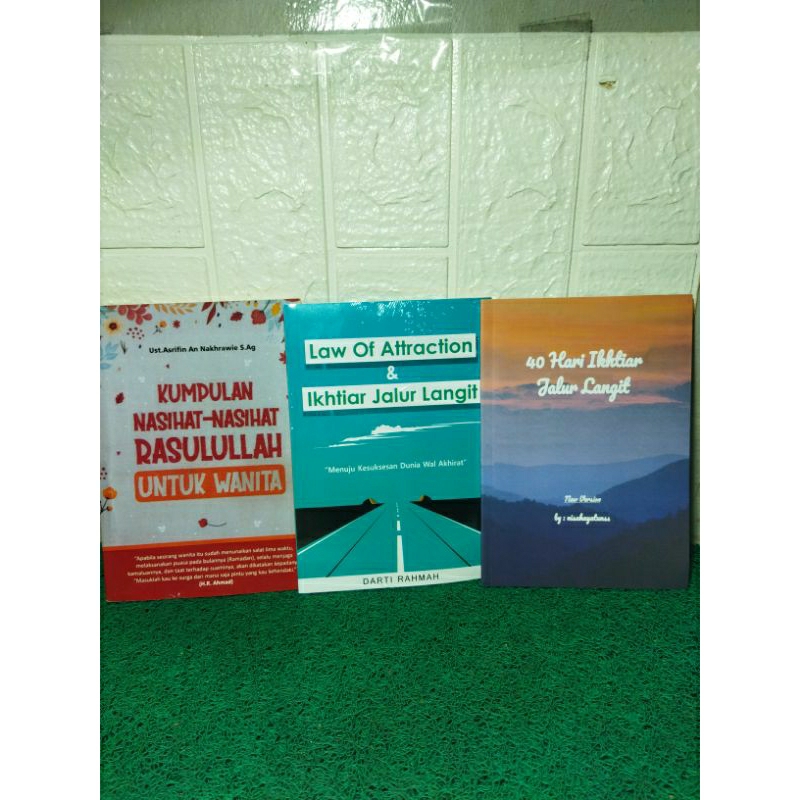 Paket Isi 3 Buku KUMPULAN NASIHAT RASULULLAH, ATTRACTION IKHTIAR JALUR LANGIT & 40 HARI IKHTIAR JALU