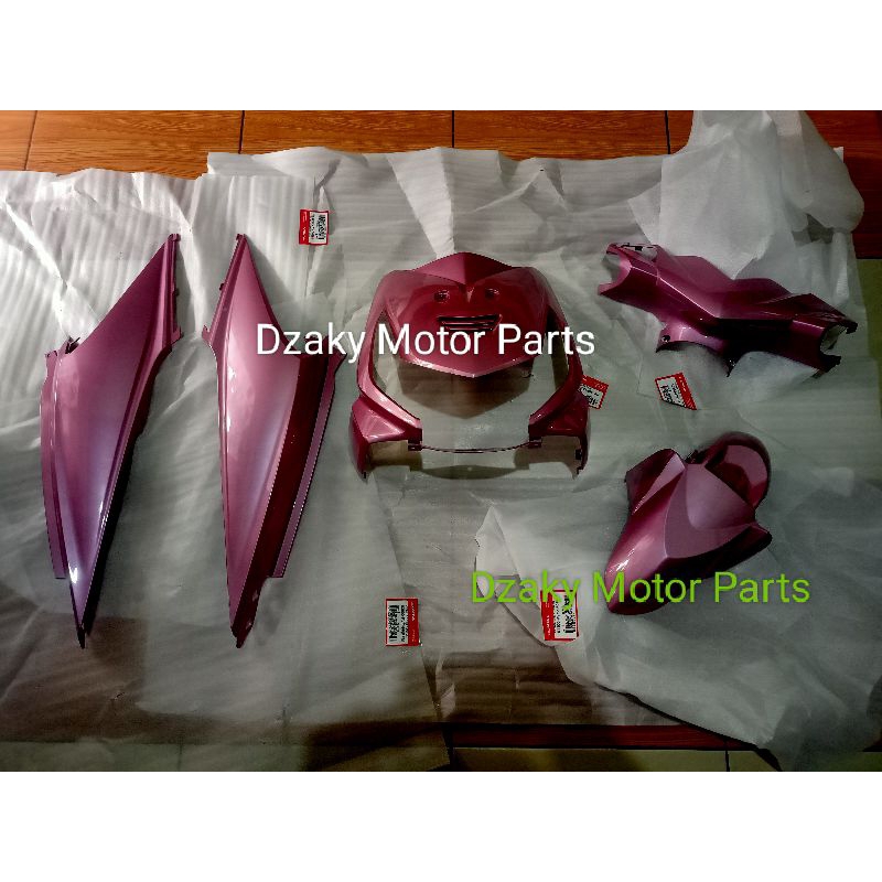 Body Bodi Honda Beat Karbu Pink Original AHM Fullset Halus