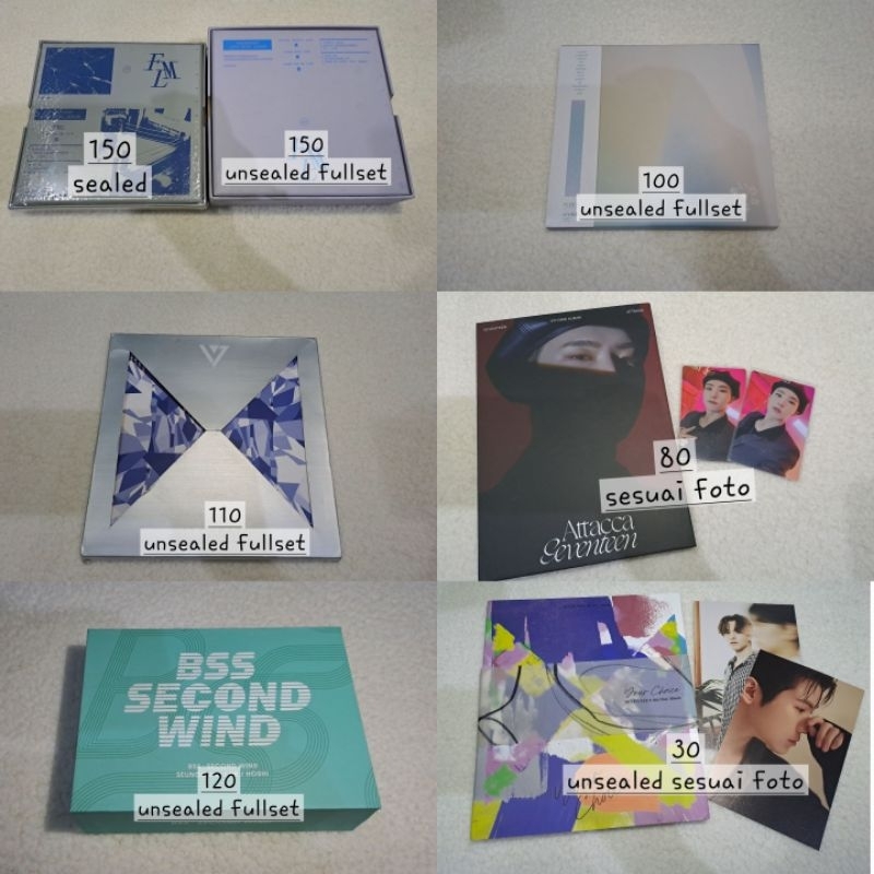 ALBUM SEVENTEEN DICON FML 17 CARAT BSS ATTACA YOUR CHOICE AINOCHIKARA