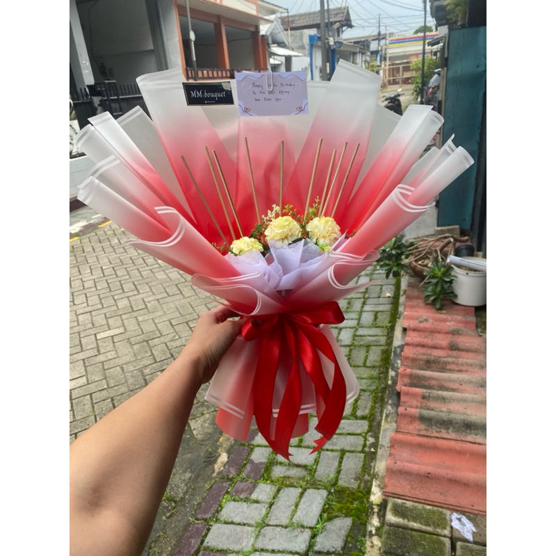 

buket snack kosongan isi 10 stik-buket kosong -buket snack-buket wisuda-buket ulang tahun