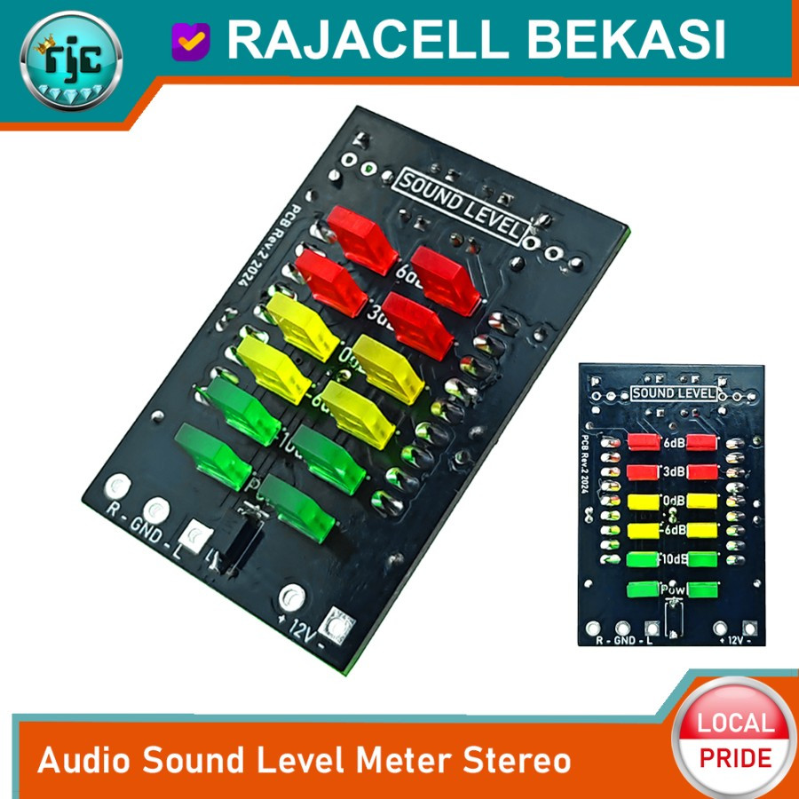 Digital VU meter Stereo 12 Led Audio Level Meter Sound Analizer