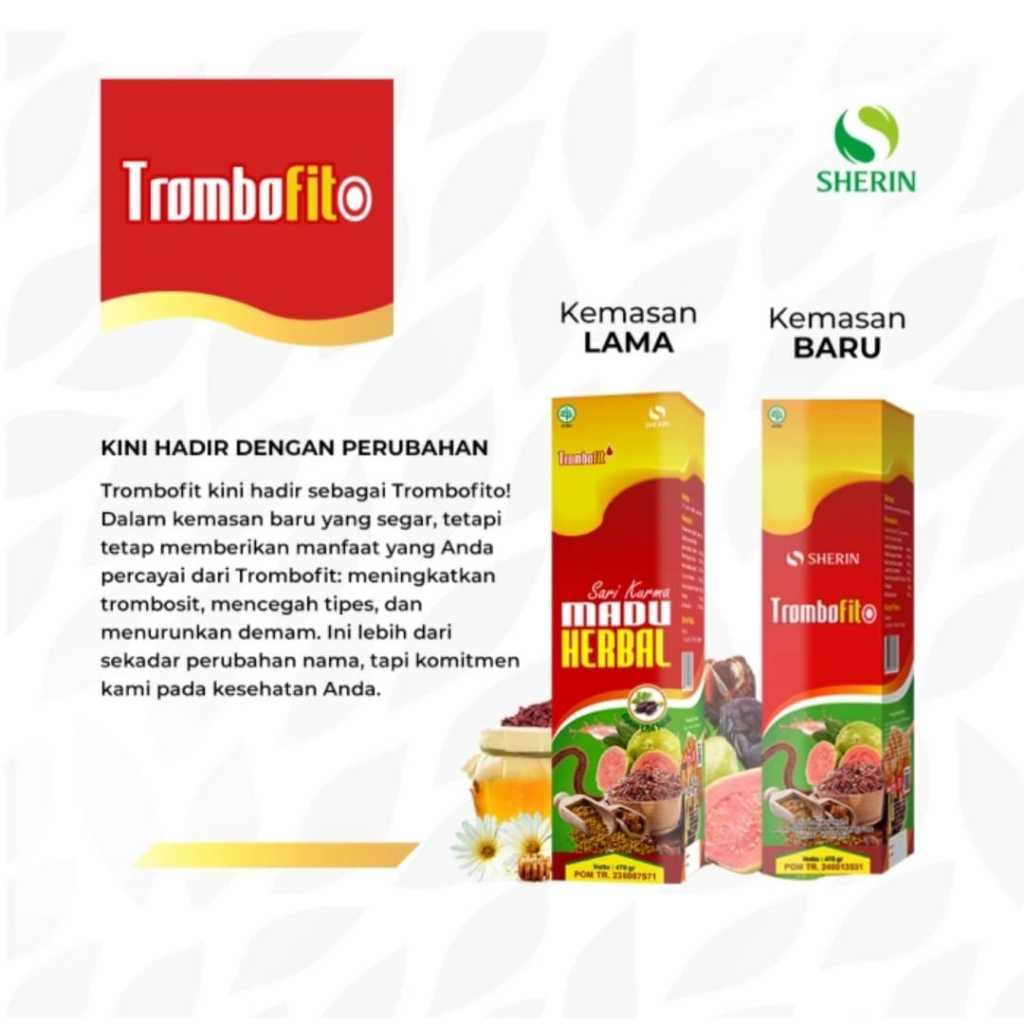 

MADU HERBAL SARI KURMA TROMBOFIT / TROMBOFITO SHERIN 470 GR HALAL ORIGINAL