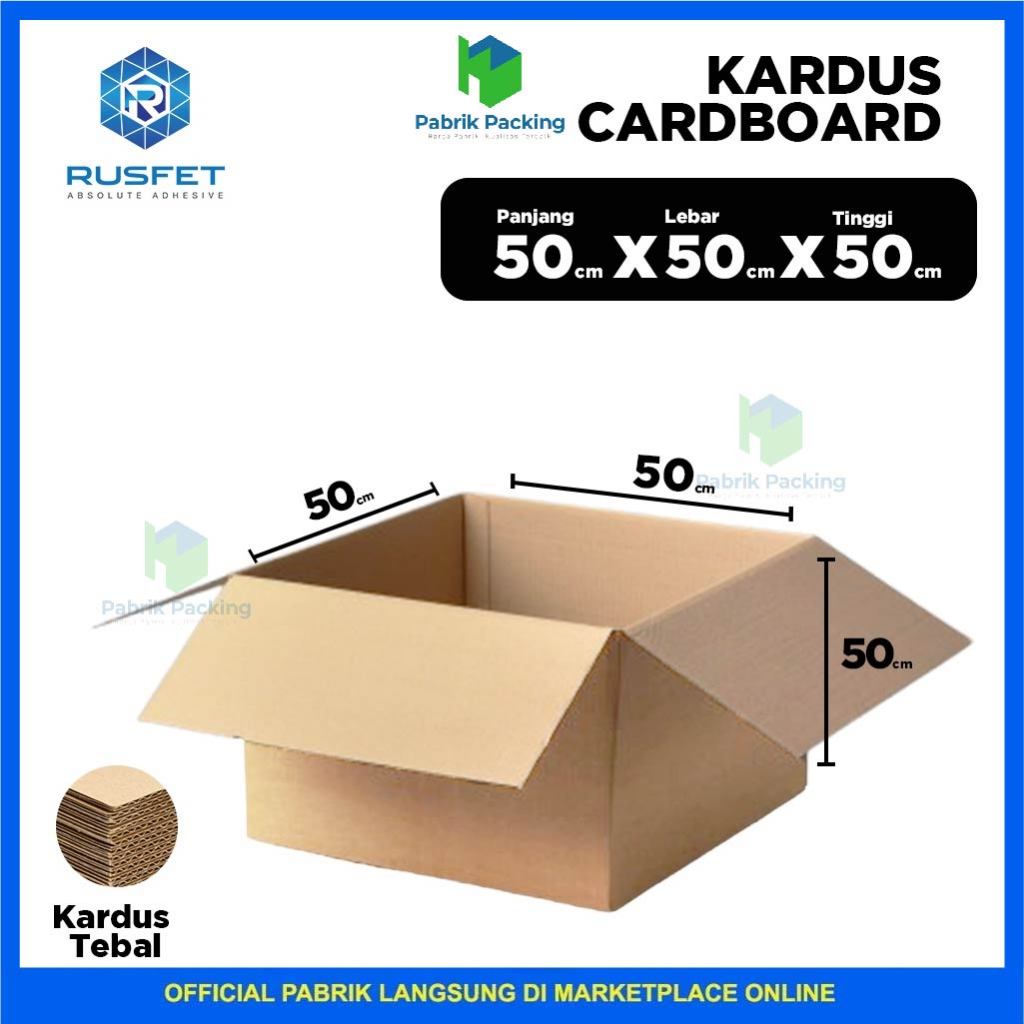 

Kardus packing box packing kotak polos cokelat satuan 50x50x50 cm