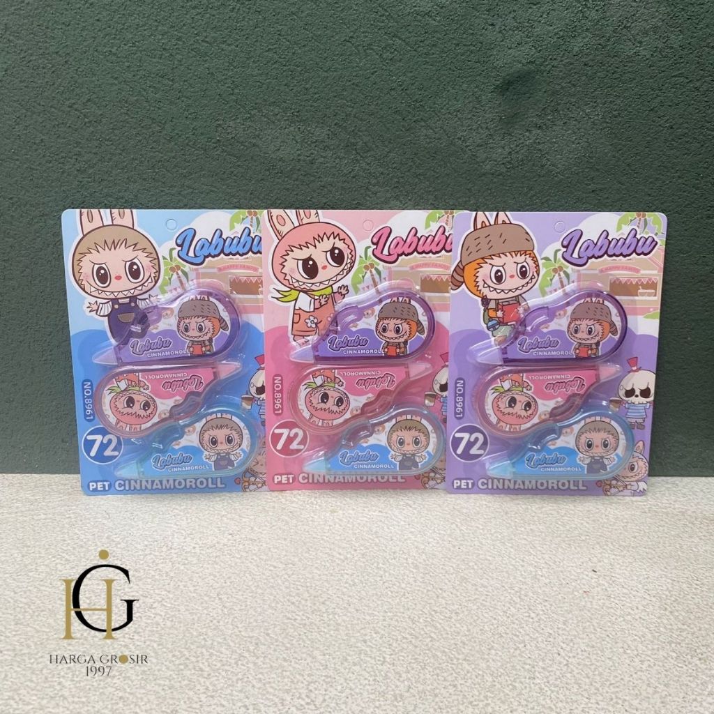 

Correction Tape Labubu 1 set isi 3 pcs CT-1751 / Cortape penghapus pulpen labubu / tipex gambar labubu isi 3