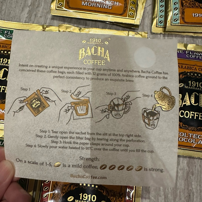 bacha coffee sachet