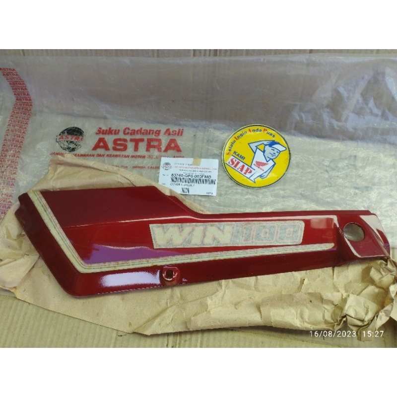 cover body kiri tutup box bok aki honda win100 win 100 federal original ori