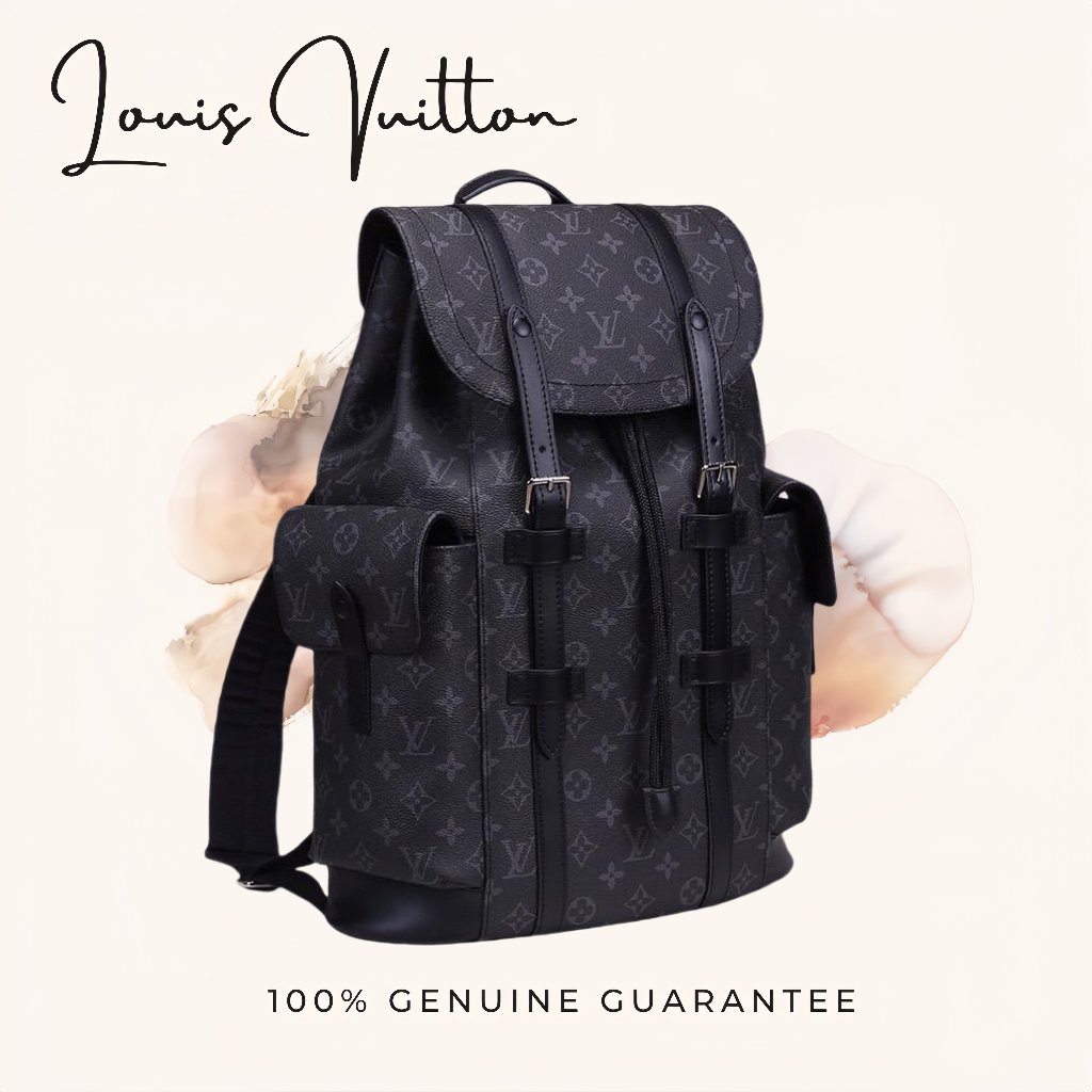 Louis Vuitton LV Christopher MM Men's Backpack/LV ransel pria/LV tas pria【100% ORI/Box + dust bag】