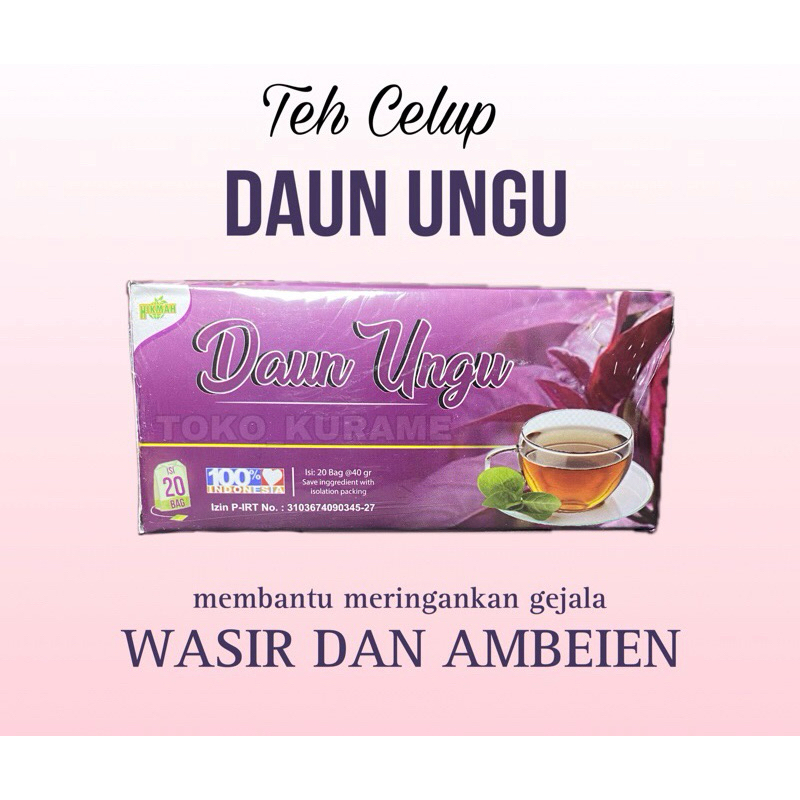 

TEH DAUN UNGU untuk WASIR & AMBEYEN - Exp Januari 2027