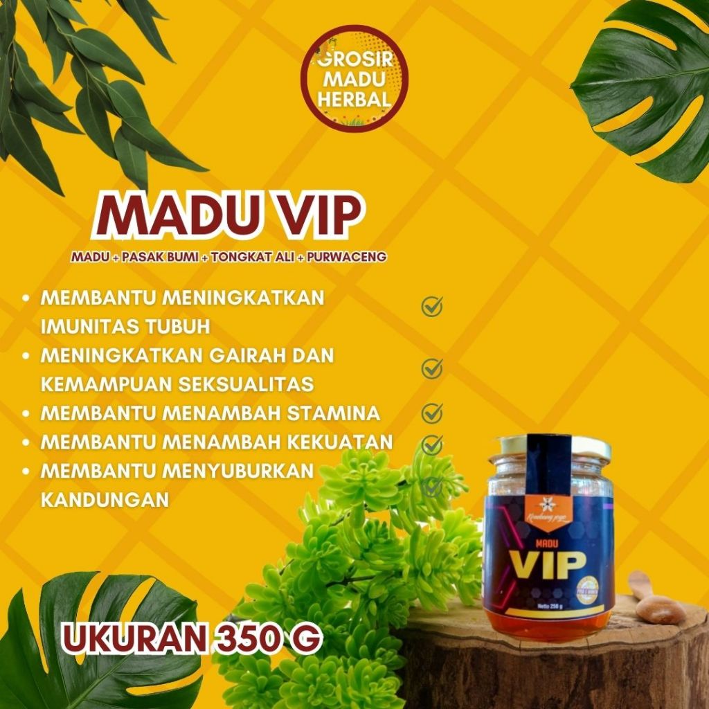 

Madu VIP KEMBANG JOYO 350 G, MADU ASLI, MADU ALAMI, PURE HONEY
