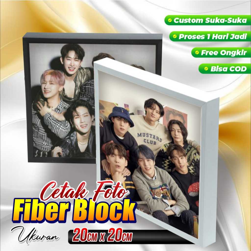 Cetak Foto Kanvas Premium Include Frame Minimalis 20x20 cm. Tinggal Tempel Tanpa Repot