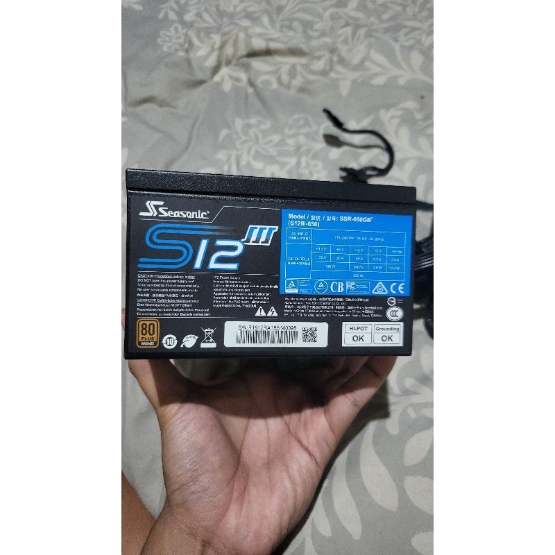 PSU 650 W seasonic bronze 80+