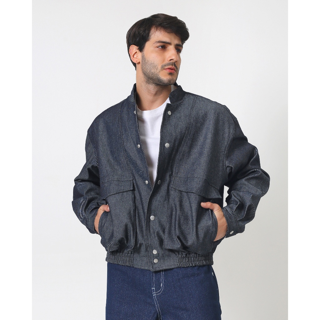 Alexalexa Menswear Kaito Bomber Jacket Sashiko Jaket Bomber Pria