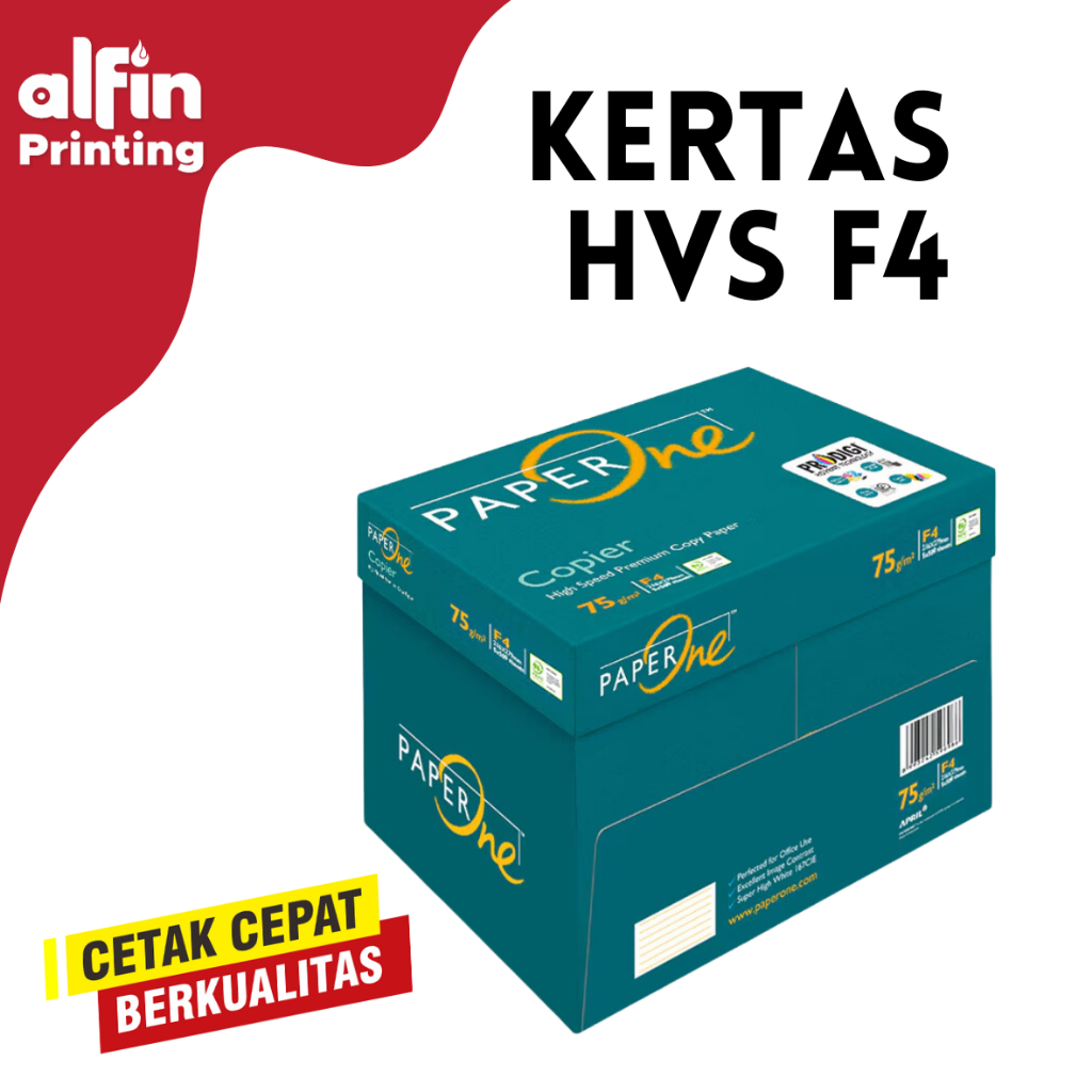 

Kertas HVS / Kertas Fotocopy F4 75gsm (PAPER ONE)