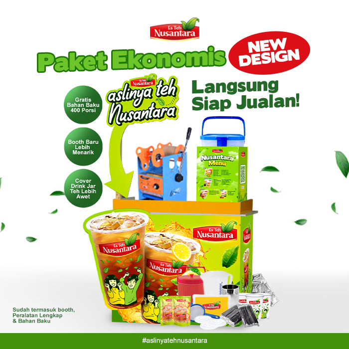 

PAKET EKONOMIS NEW DESIGN 400 PORSI - ES TEH NUSANTARA / PAKET USAHA ES TEH NUSANTARA