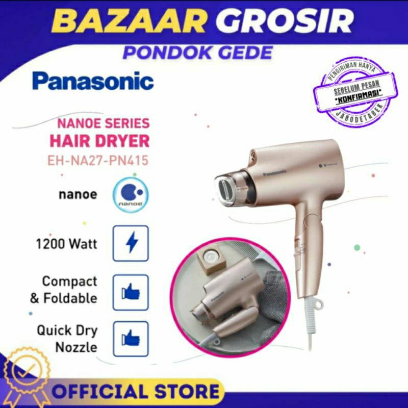 Panasonic EH-NA27PN415 Hair Dryer Nanoe Series - Pink 375g
