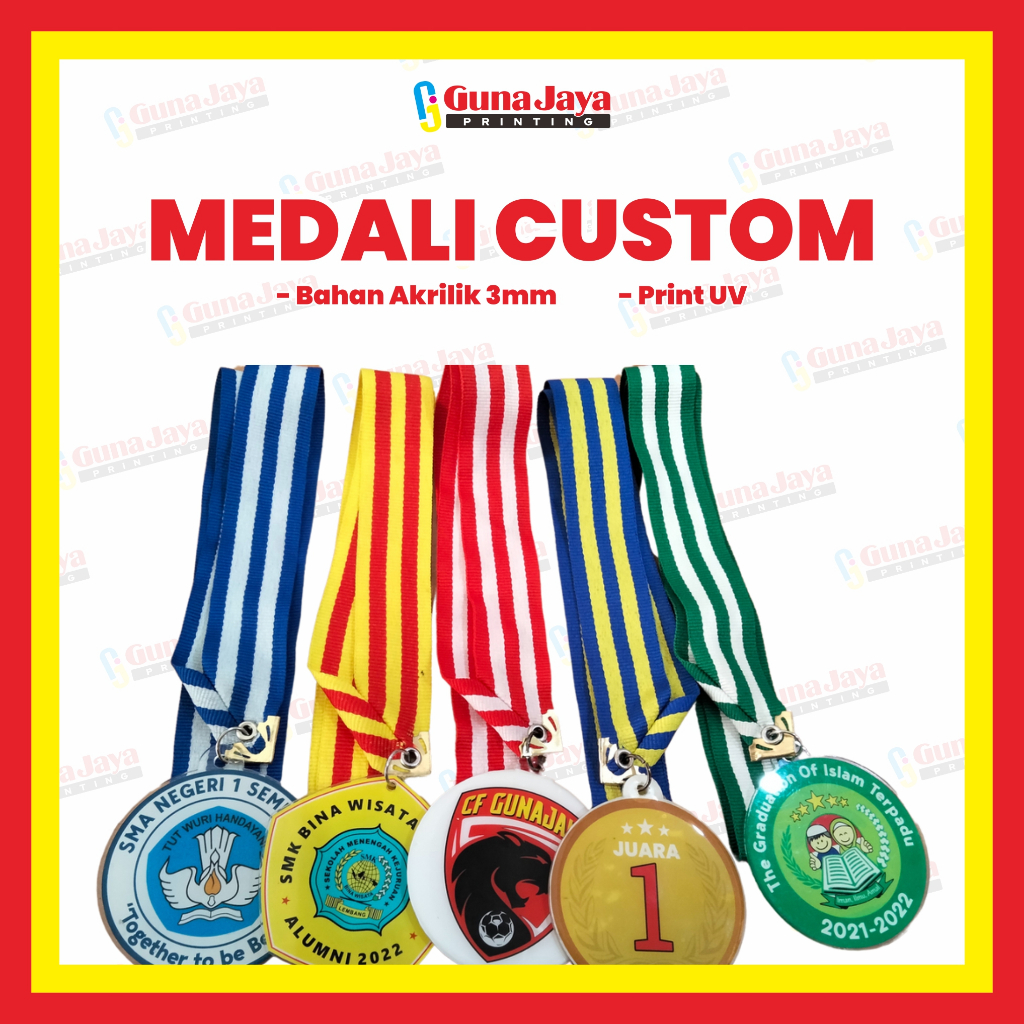 

MEDALI AKRILIK CUSTOM/MEDALI CUSTOM / MEDALI WISUDA / MEDALI GRADUATION / MEDALI AKRILIK