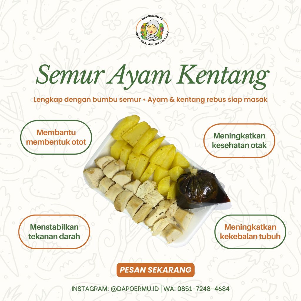 

Makanan Instan Siap Masak Semur Ayam Kentang Bisa Untuk 4-5 Porsi