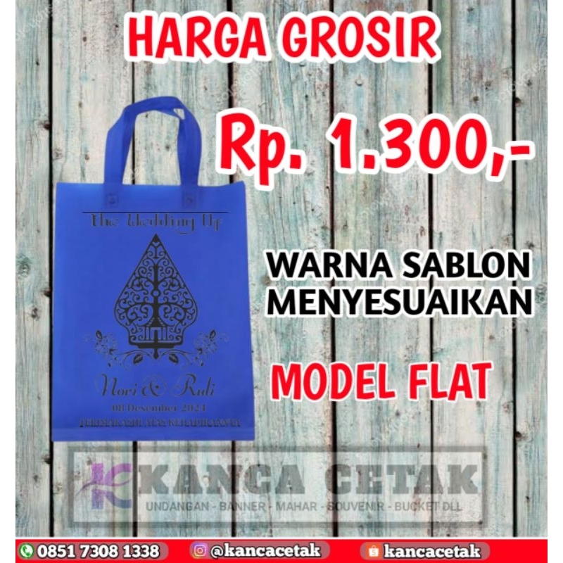 Tas sponbon termurah tas kain sablon