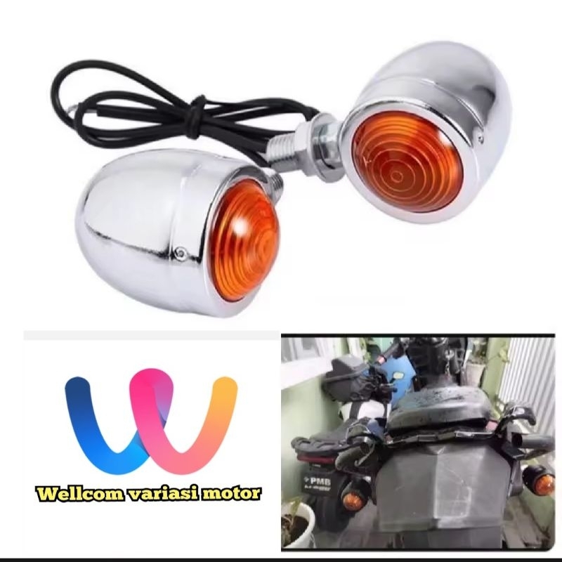 Lampu Sen Acipi Retro Klasik Bulat Lampu Sein