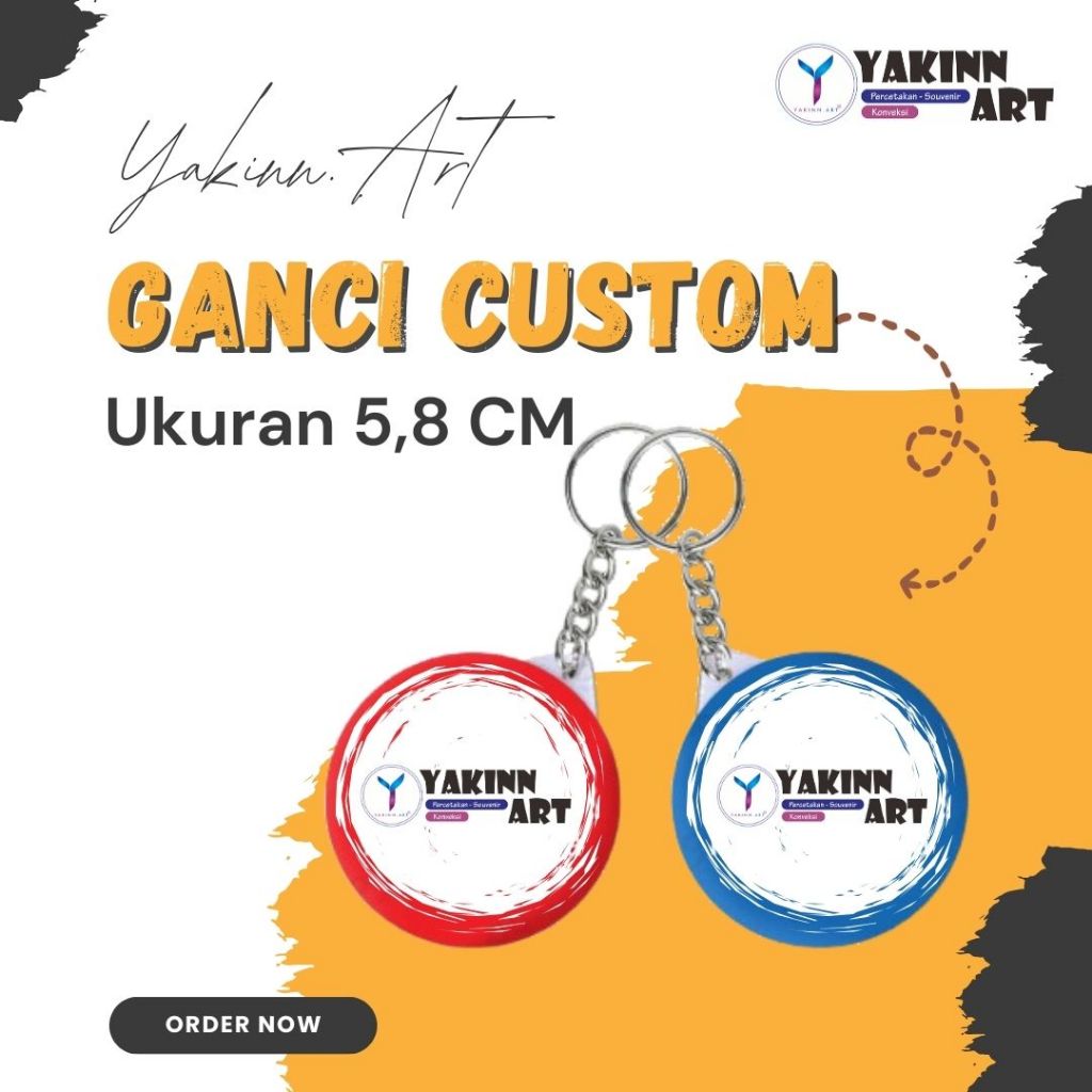 GANTUNGAN KUNCI PIN CUSTOM 5,8 CM