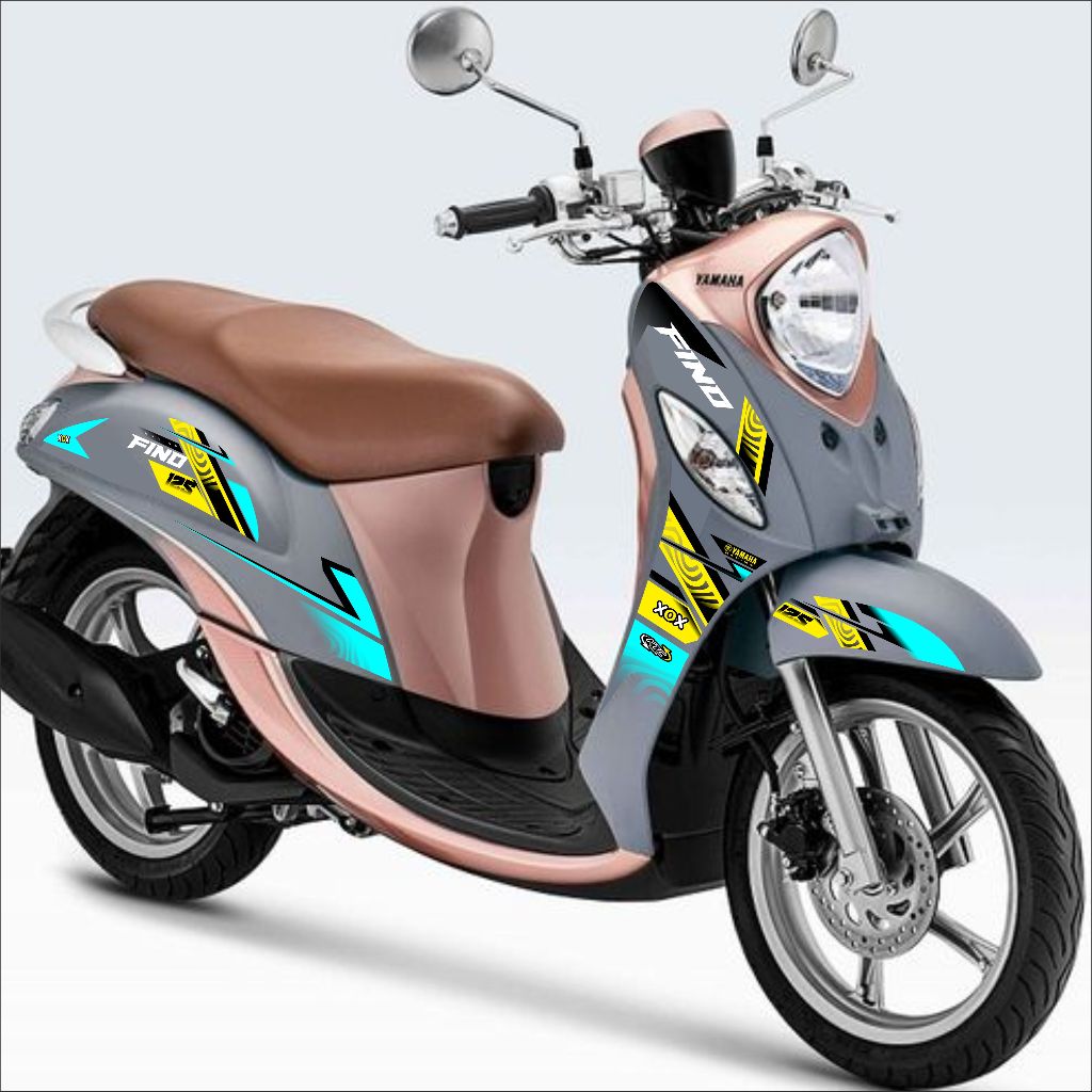 Striping FINO 125  - Stiker Semi Full Custom Nama & Desain UV Transparan Stiker Motor FINO 125
