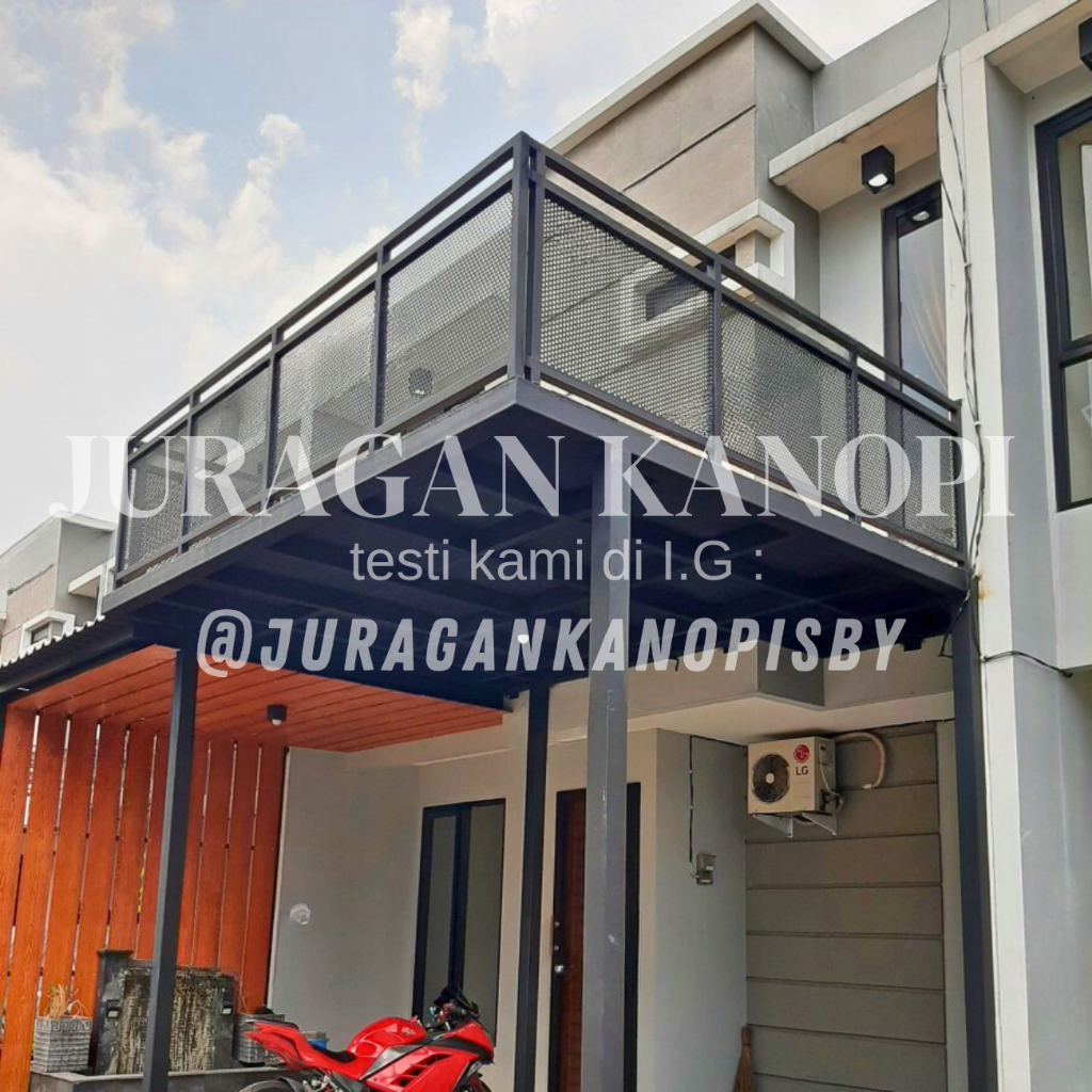 Mezzanine Outdoor Balkon / mezzanine halaman luar ruang rumah minimalis