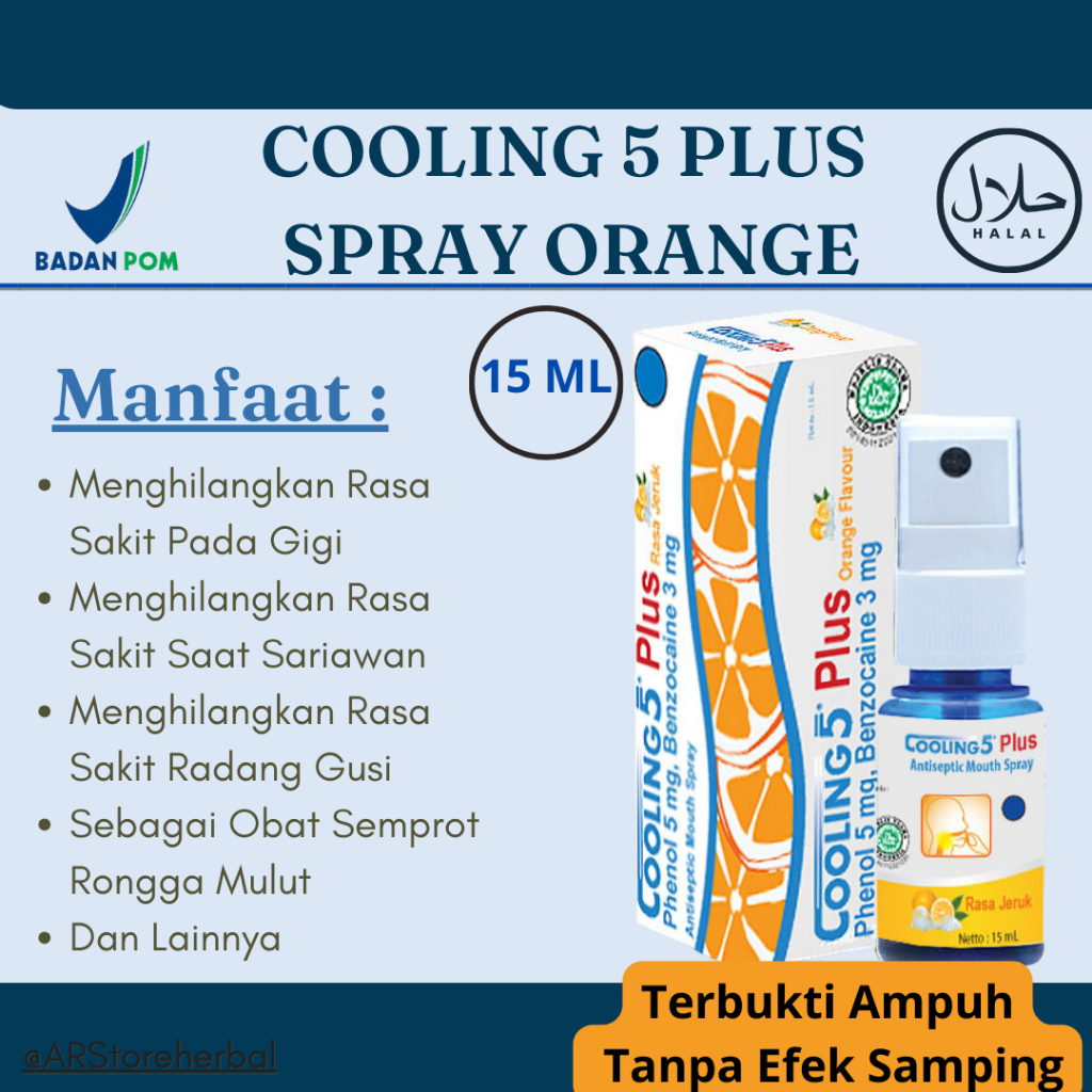 Cooling 5 Plus Rasa Jeruk Untuk Mengobati Sakit Gigi