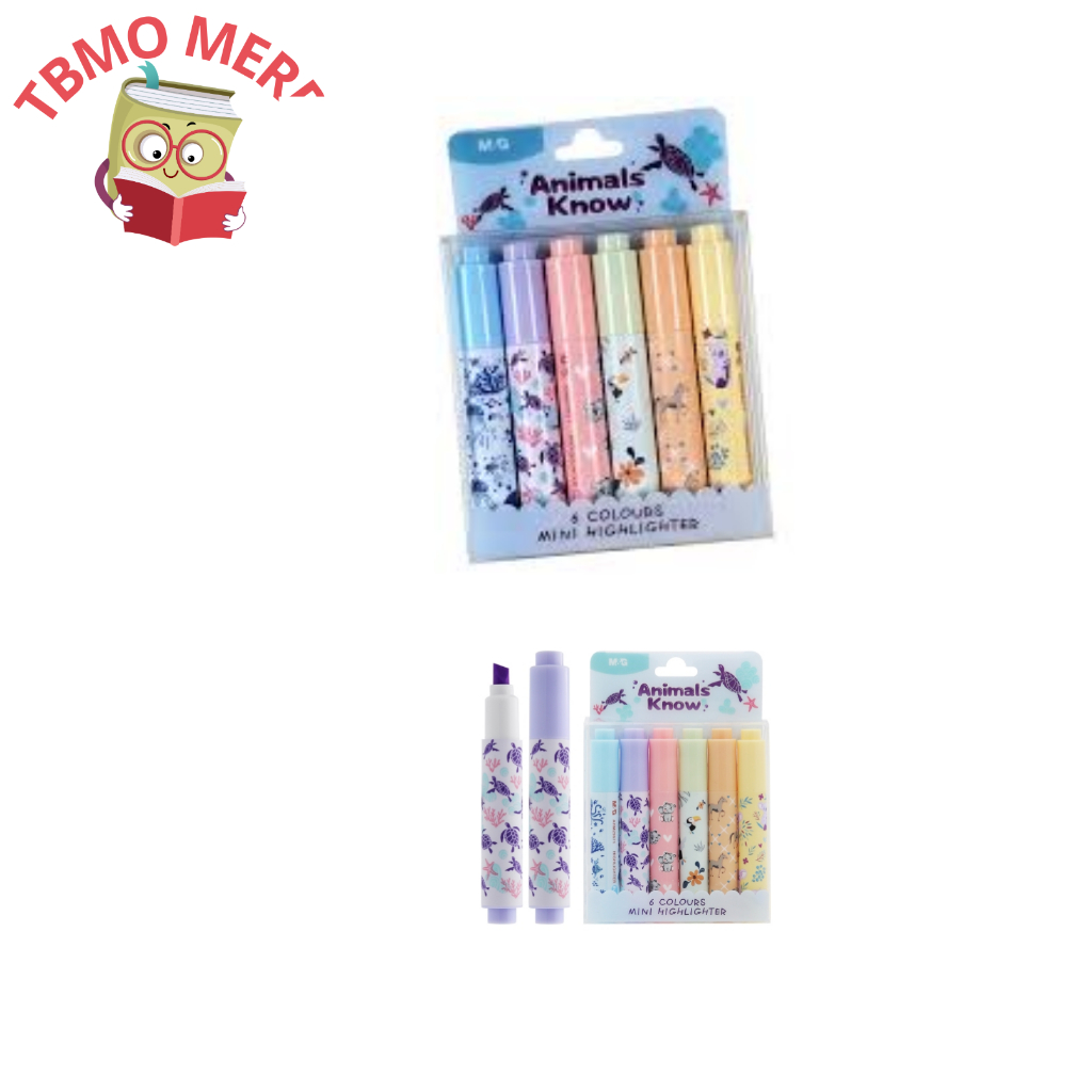 

M&G Mini Highlighter 6C Animals Know AHM29671 - Pet Box AHM29672 - Highlighter Mini M&G