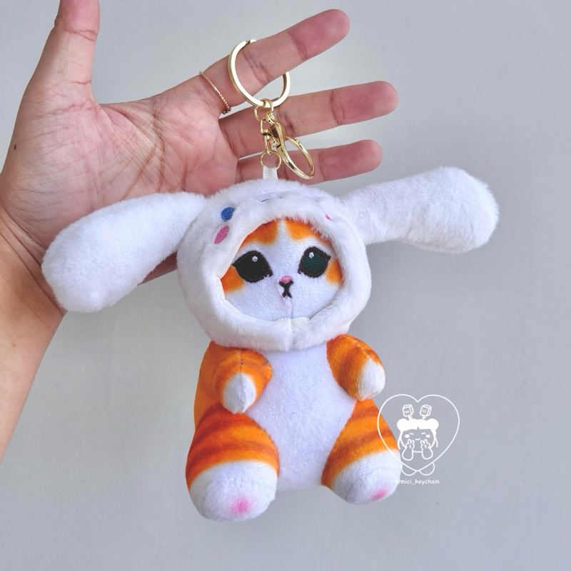 Mici Keychain - Gantungan Kunci Boneka Kucing Oren Mofusan Cinamorrol Lucu