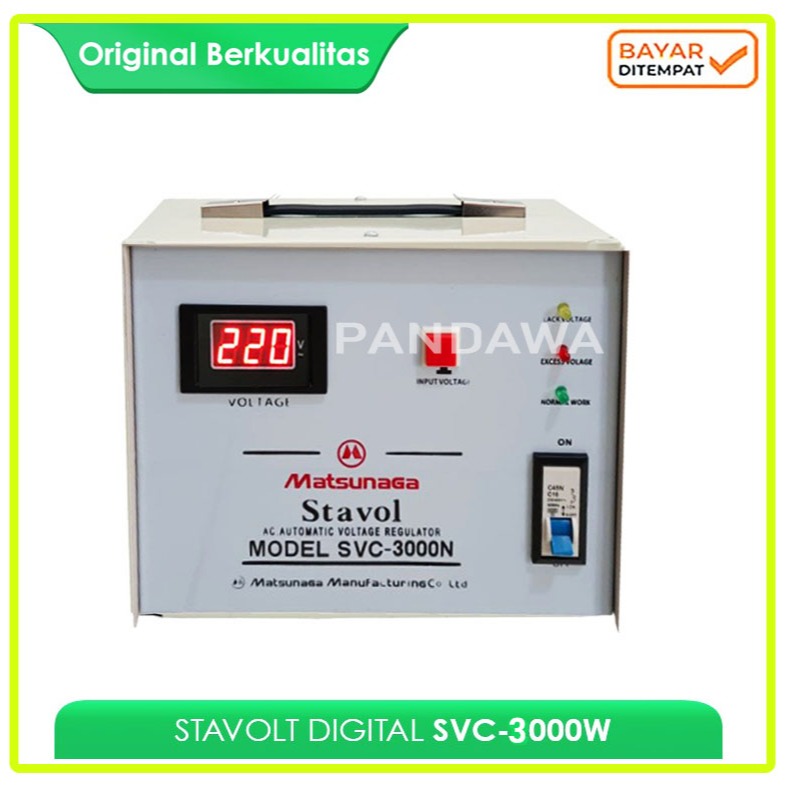 Matsunaga Stavolt SVC-3000N Voltag Digital STABILIZER MATSUNAGA SVC 3000W