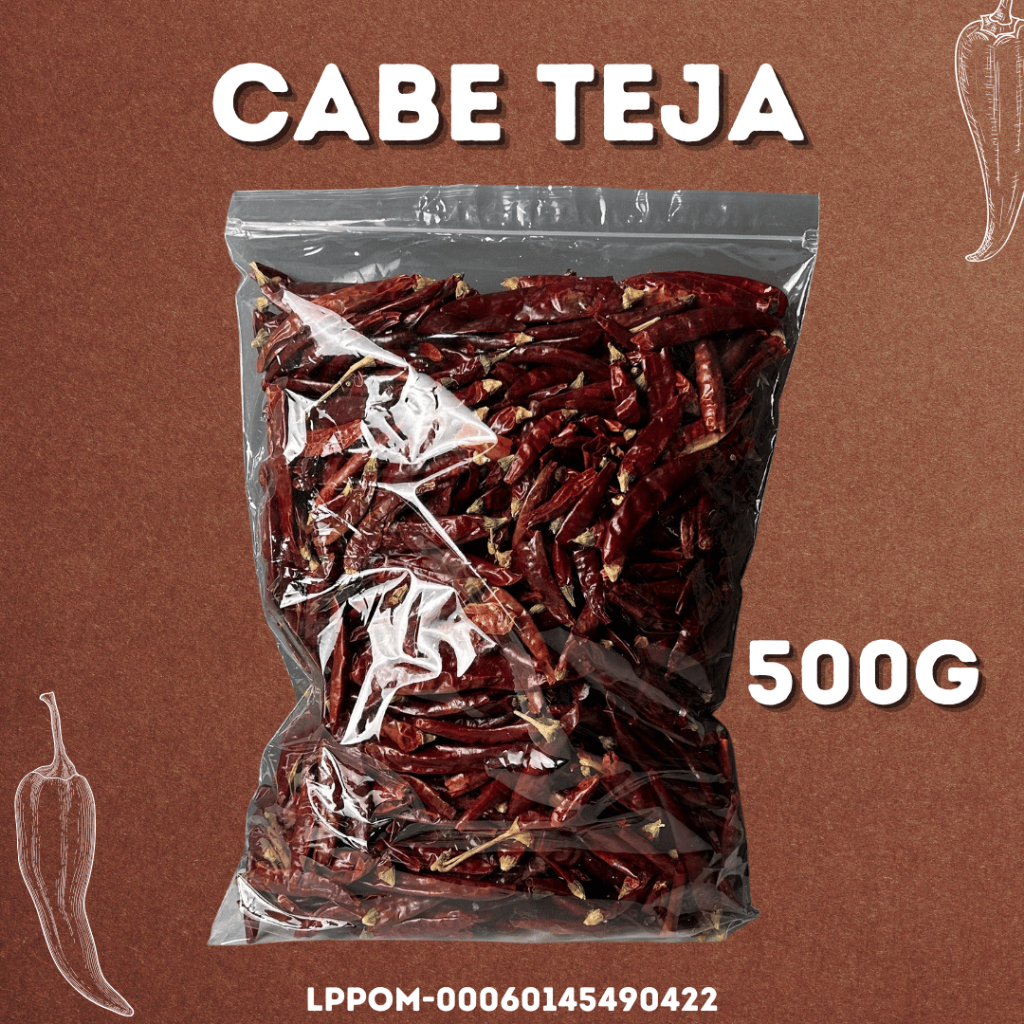 

Cabe Teja Cabe Kering 500 GR Tanpa Tankai