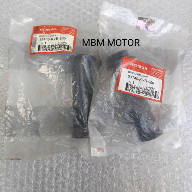 HAND GRIP KANAN KIRI HONDA BEAT VARIO SCOOPY SPACY KARBU LAMA PERTAMA ORI AHM HANDGRIP HANDFAT PEGAN
