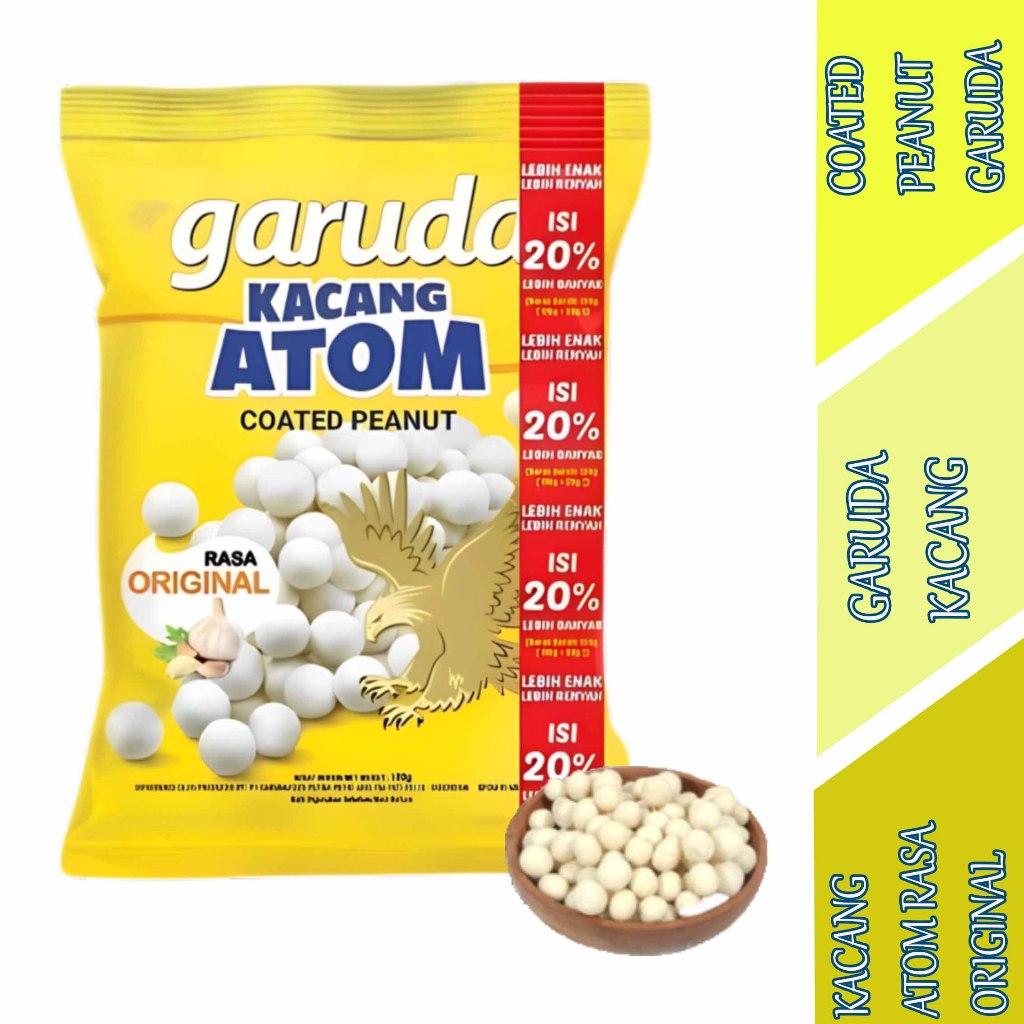 

Kacang Atom Original - Garuda Kacang Atom - Snack Kacang Atom - 100gr