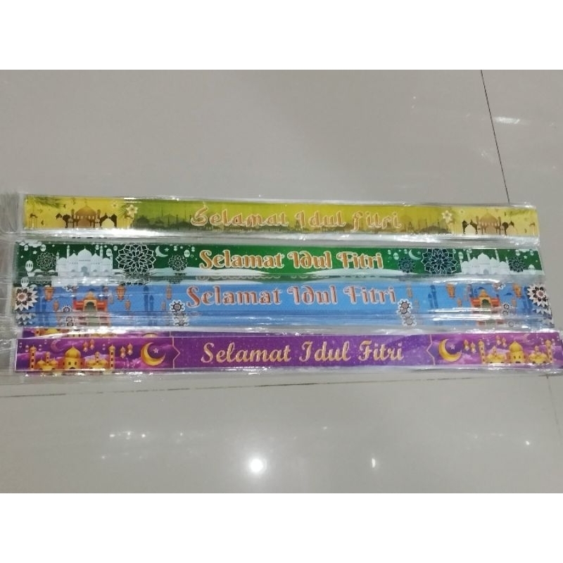 

Selempang parcel / label toples idul fitri bahan kertas isi 10 pcs