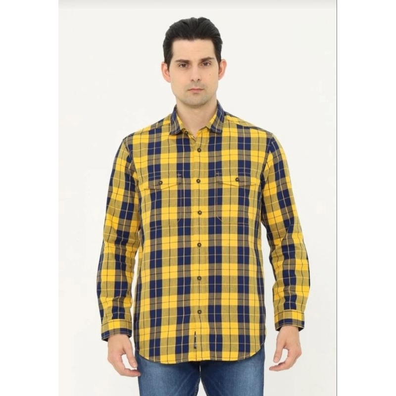 Kemeja kotak Panjang Pria Original Lois KLL526