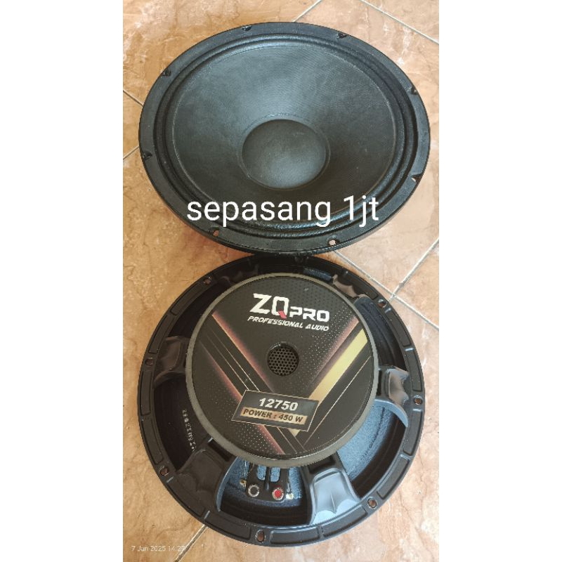 speaker 12inch zqpro 12750 coil 3inch bekas