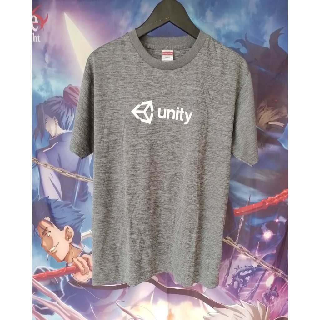 Unity Game Engine Polyester Official Tee Kaos Tshirt Original Second Merch Japan Korea Brand Vintage