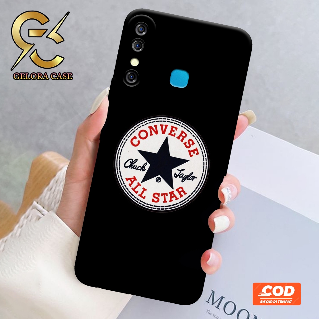 Softcase Infinix Hot 8 - Geloracase - Casing Infinix Hot 8 - Motif case Logo -Infinix - Softcase Inf