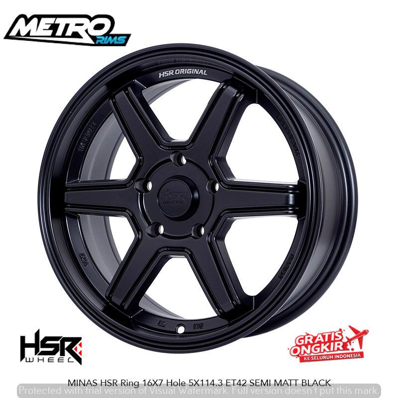VELG MINAS HSR R16X7 H5X114,3 ET42 pelek racing palang mobil xpander, stargazer, civic FD ring 16