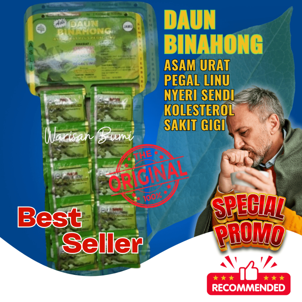 

Nyeri Sendi Kapsul Daun Binahong Original Isi 20 Saset