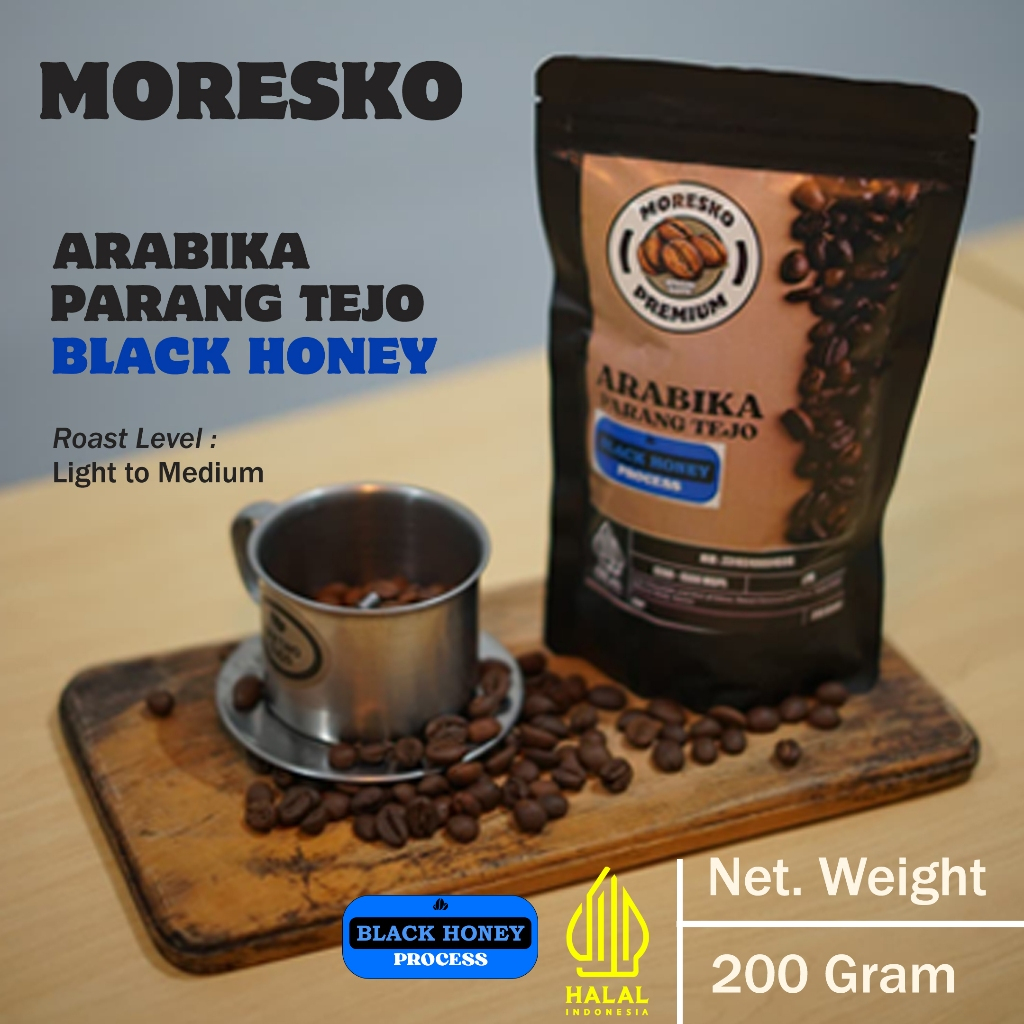 

Kopi Arabika Black Honey Process | Moresko Arabika ParangTejo Black Honey Process | 200gr