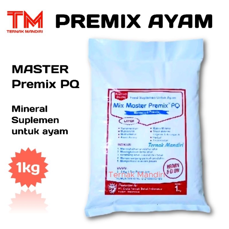 PREMIX PQ AYAM PETELUR 1KG Mineral Vitamin Ayam petelur Mix master premix pq