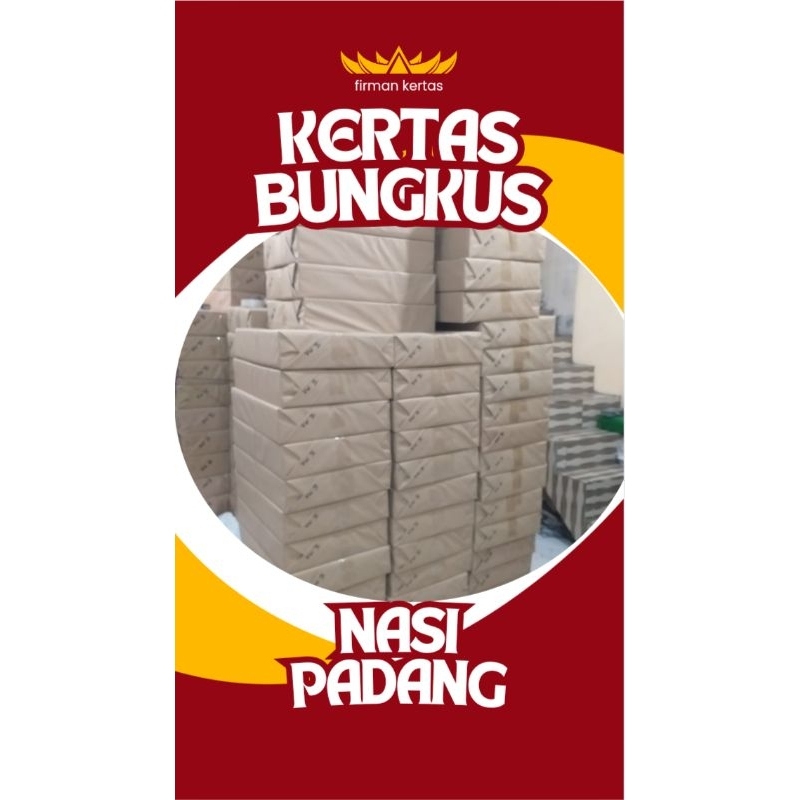 kertas bungkus nasi Padang.