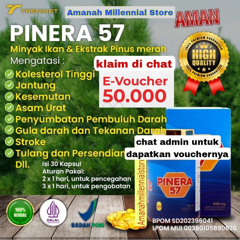 Pinera57 100% ORIGINAL OBAT STROKE KOLESTEROL JANTUNG ASAM URAT PINERA 57 ORIGINAL