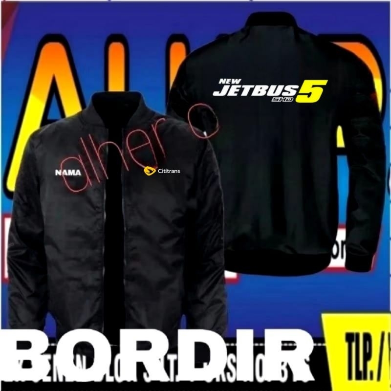 Jaket bordir Cititrans jetbus 5 jaket Cititrans jetbus 5 jaket bomber Cititrans jetbus 5 jaket kerja