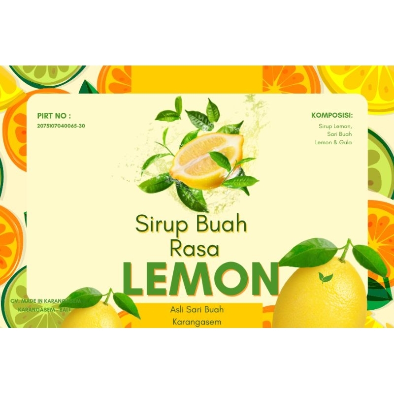 

Sirup Buah Rasa Lemon | PAKET 2