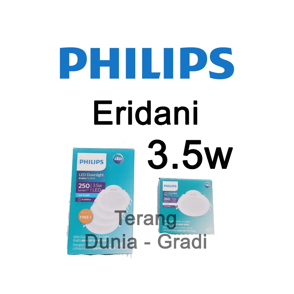 Philips Eridani 3.5w Putih Philips Eridani 3.5w Kuning Downlight Philips Eridani 3.5w